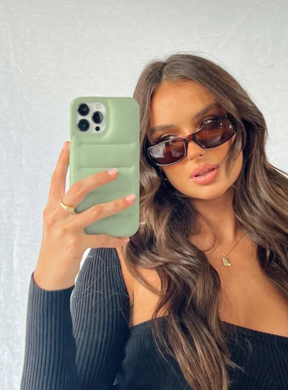 Belk Padded iPhone Case Sage sold by Princess Polly