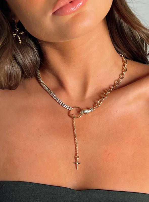 Pauline Necklace Gold sold by Princess Polly