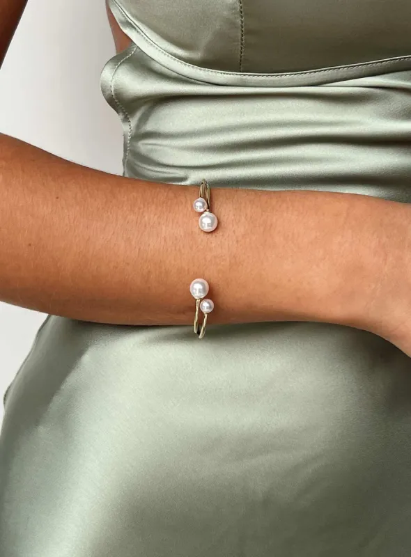 Calloway Pearl Cuff Gold sold by Princess Polly
