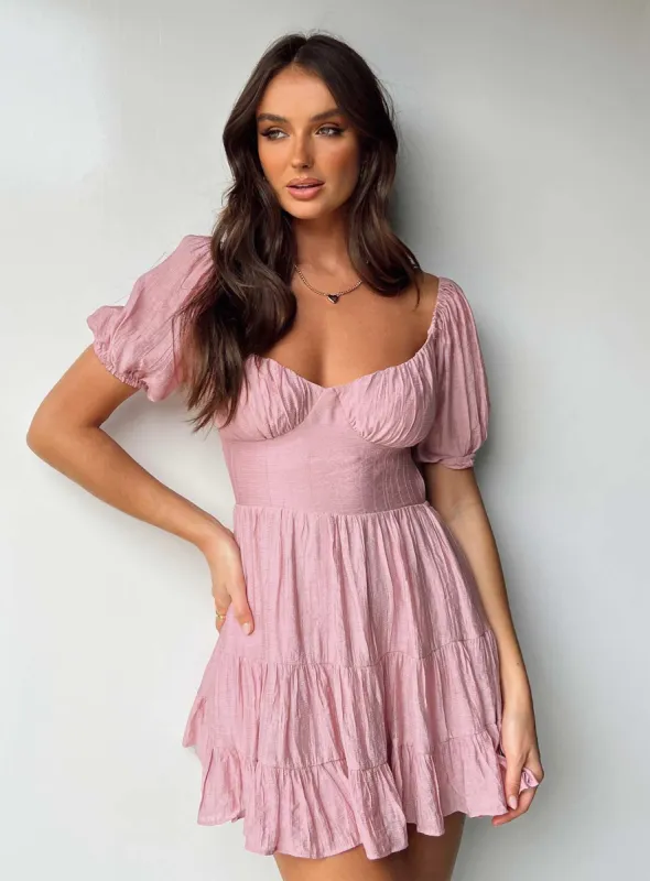 Gracelyn Mini Dress Pink sold by Princess Polly