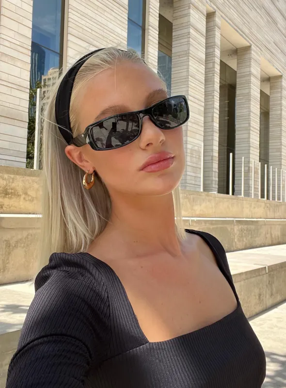 Wallace Sunglasses Black sold by Princess Polly