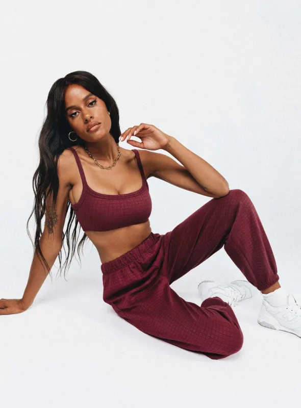 Arabella Set Burgundy sold by Princess Polly