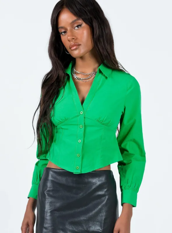 Bravo Shirt Green sold by Princess Polly