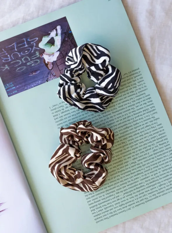 Zebra Moment Scrunchie Pack sold by Princess Polly
