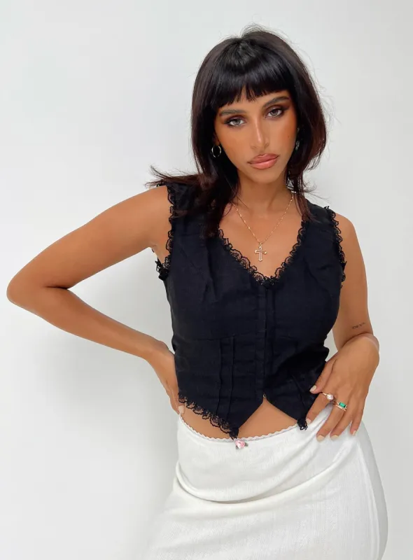 Silvanna Top Black sold by Princess Polly