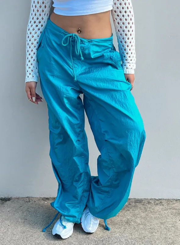 Motel Chute Trousers Blue sold by Princess Polly