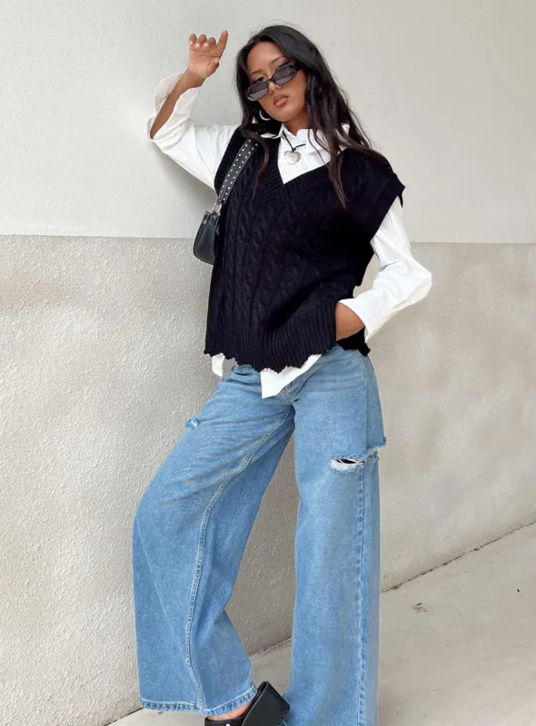 Teags Jeans Mid Wash Denim sold by Princess Polly