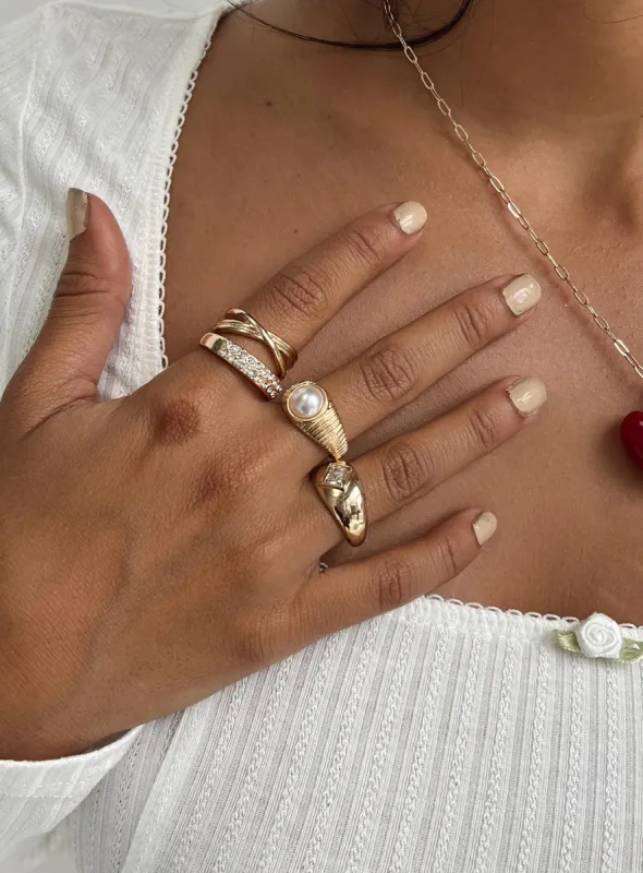 Pazo Ring Pack Gold sold by Princess Polly