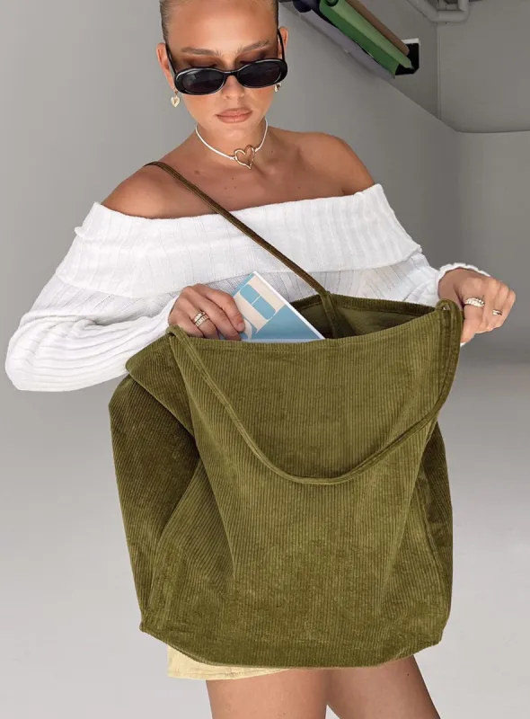 Jensen Tote Olive sold by Princess Polly
