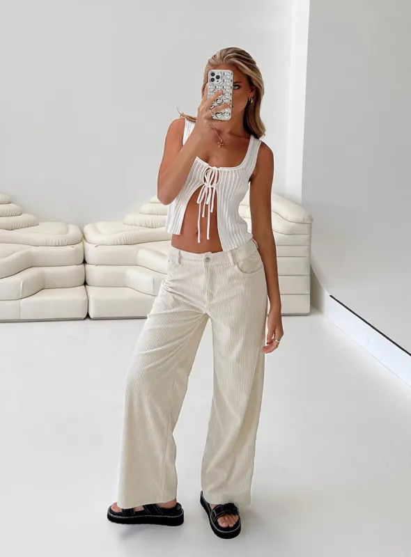 Tanaka Pants Beige sold by Princess Polly