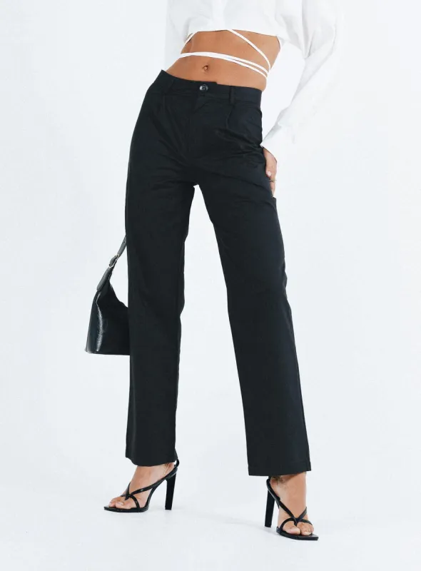 Titius Pants Solid Black sold by Princess Polly