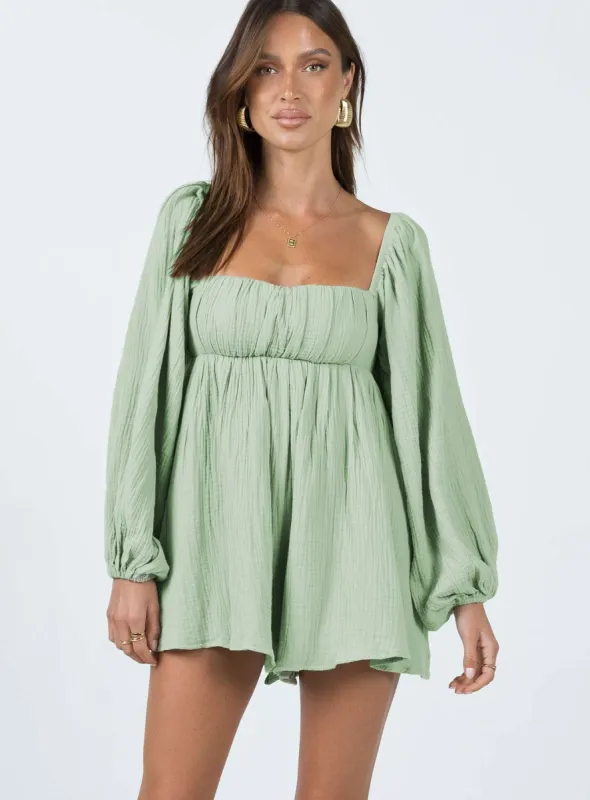 Beck Romper Sage sold by Princess Polly