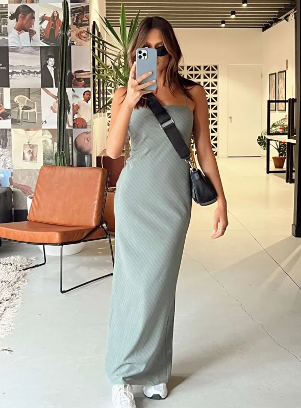 Lania Midi Dress Grey sold by Princess Polly