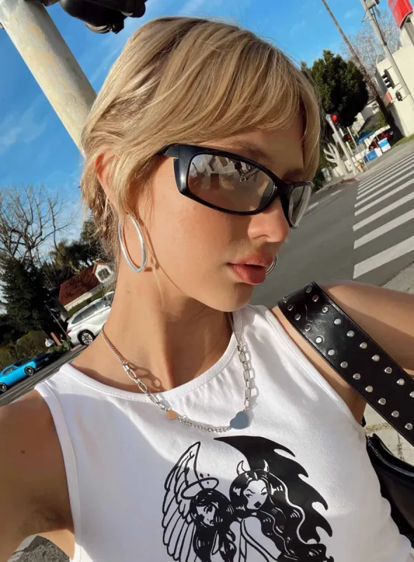 Rebekka Heart Necklace Silver sold by Princess Polly