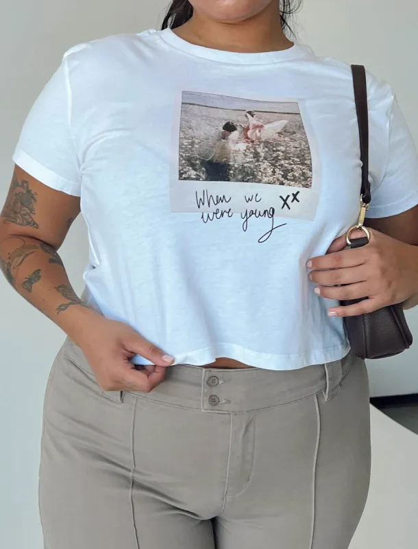 Shake It Graphic Tee White Curve sold by Princess Polly