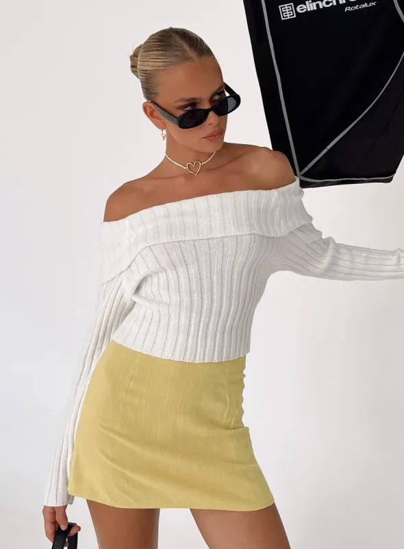 Selby Mini Skirt Lemon sold by Princess Polly