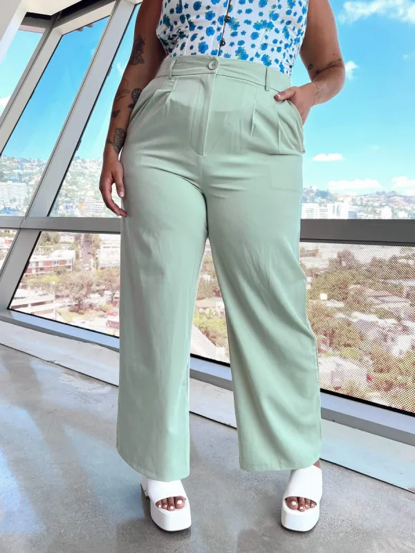 Archer Pants Green Curve sold by Princess Polly