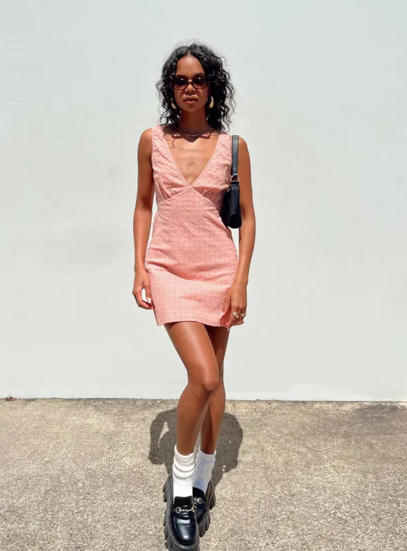 Nellie Mini Dress Rust sold by Princess Polly