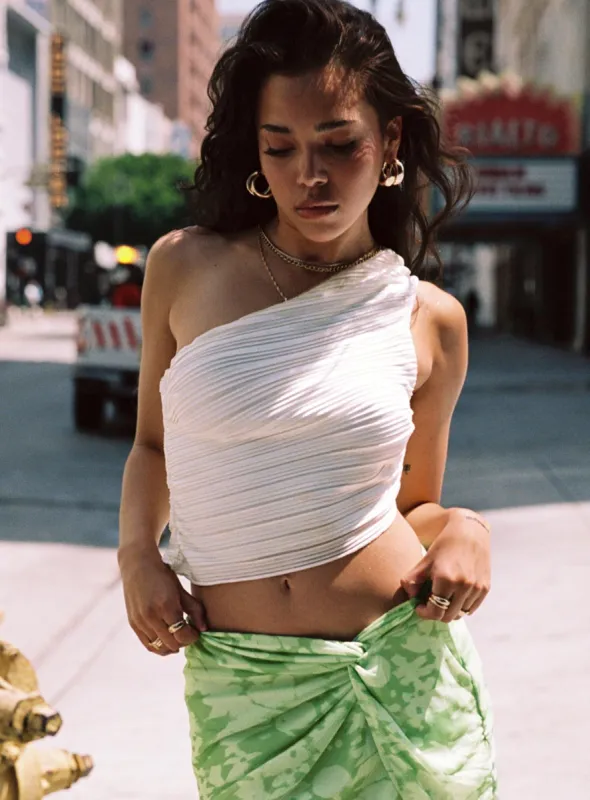 Brinstead One Shoulder Top White sold by Princess Polly