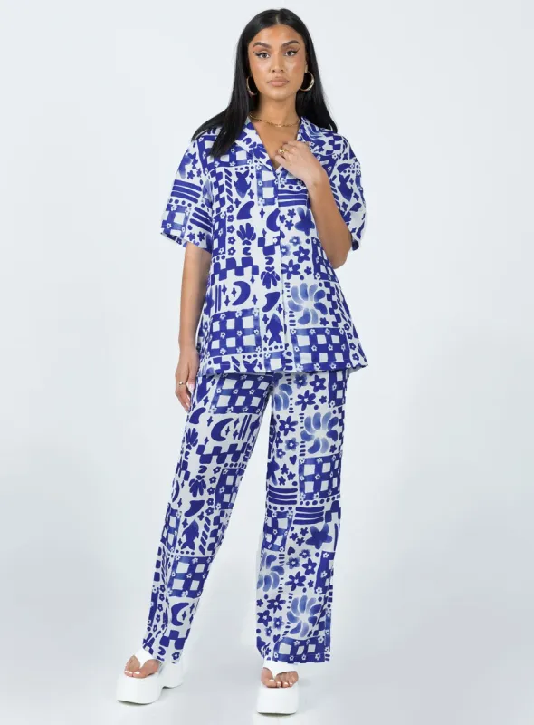 Maggie Set Blue sold by Princess Polly