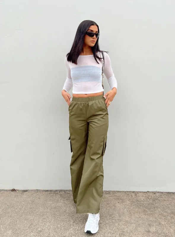 Cademan Cargo Pants Khaki sold by Princess Polly