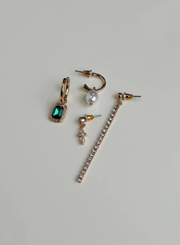 Geneve Earring Pack Multi sold by Princess Polly