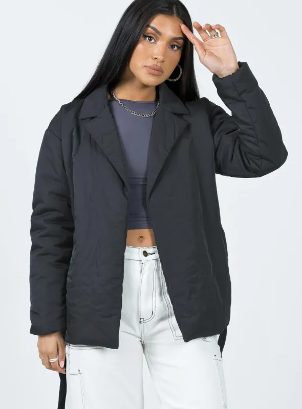 Ballantine Puffer Jacket Black sold by Princess Polly