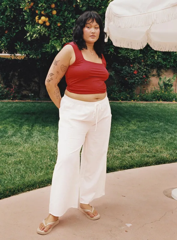 Brunie Pants White Curve sold by Princess Polly