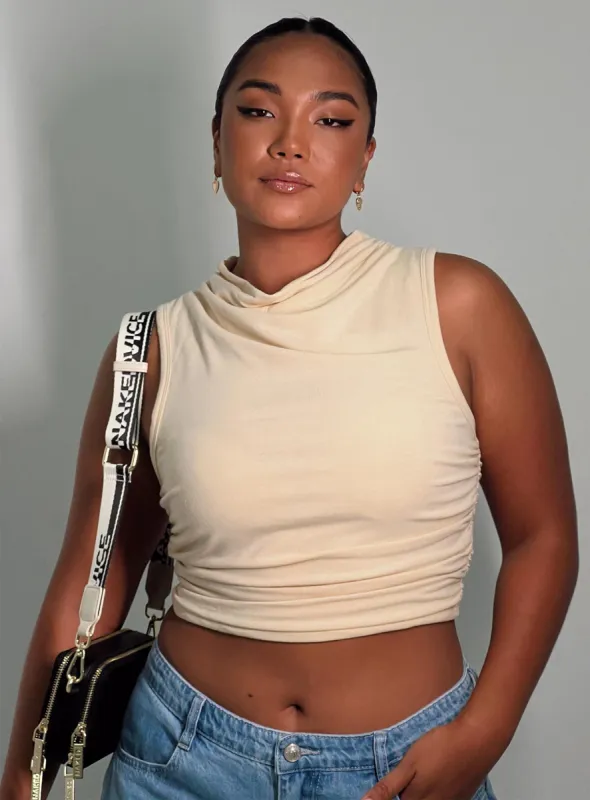 Bickell Tank Top Beige sold by Princess Polly