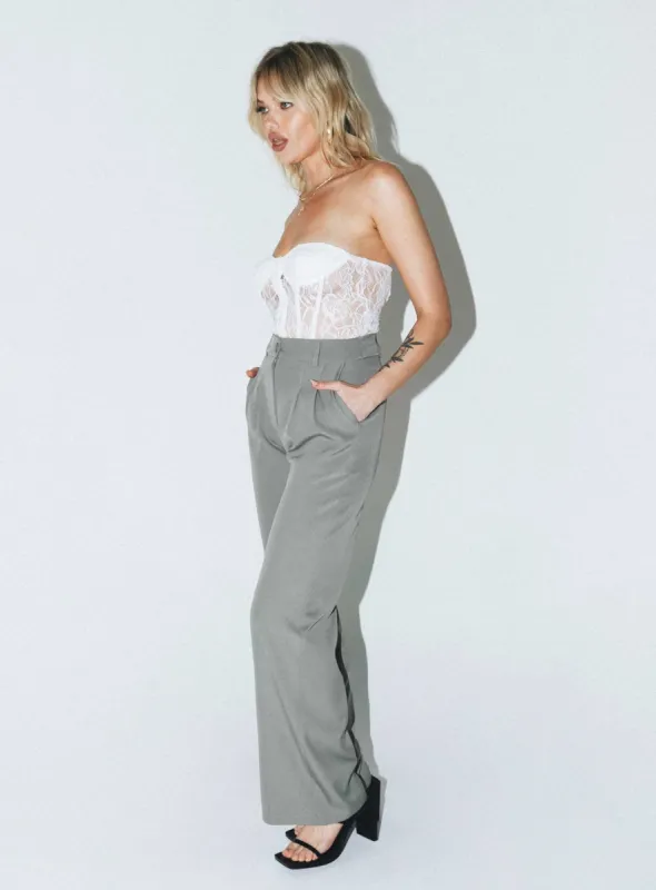 Archer Pants Light Grey sold by Princess Polly