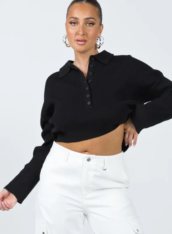 Siobhan Sweater Black sold by Princess Polly