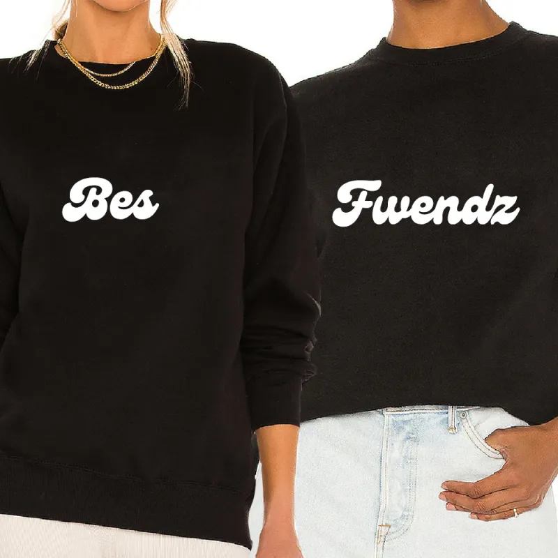 Bes Fwendz [UNISEX CREWNECK SWEATSHIRT] made by PRIVATE PARTY
