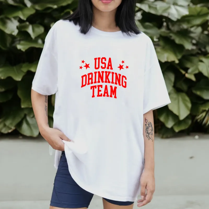 USA DRINKING TEAM [WOMENS COMFORT TEE] sold by PRIVATE PARTY