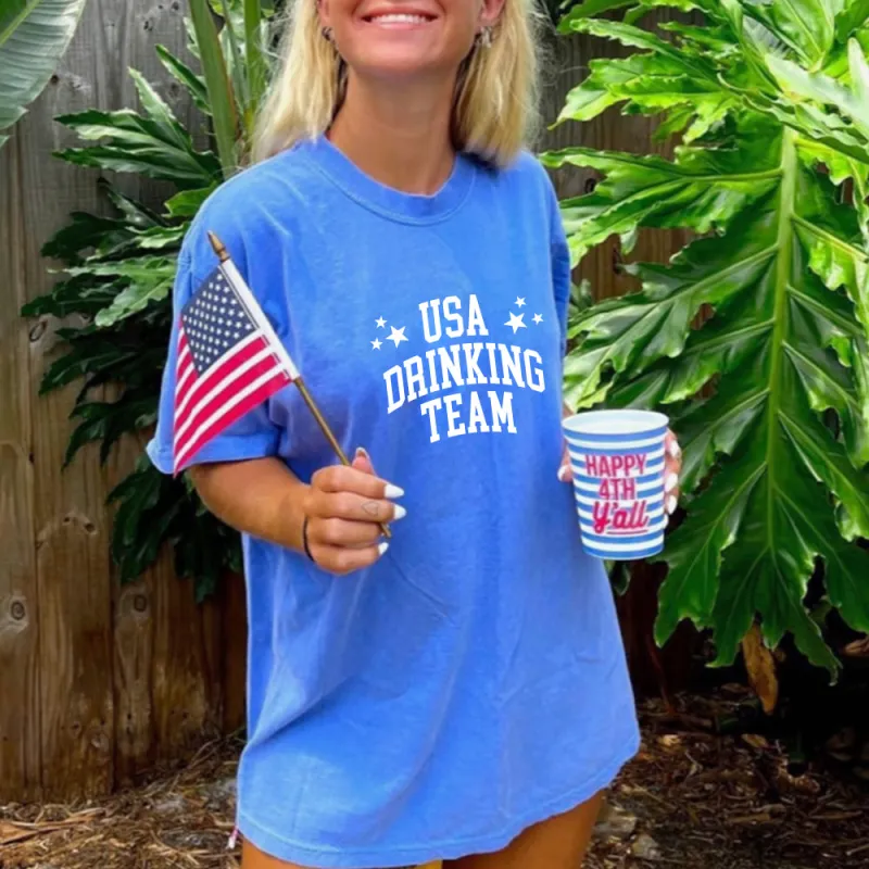 USA DRINKING TEAM [WOMENS COMFORT TEE] sold by PRIVATE PARTY
