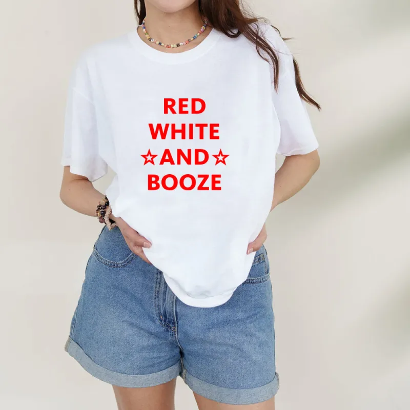 RED WHITE & BOOZE [WOMENS COMFORT TEE] sold by PRIVATE PARTY