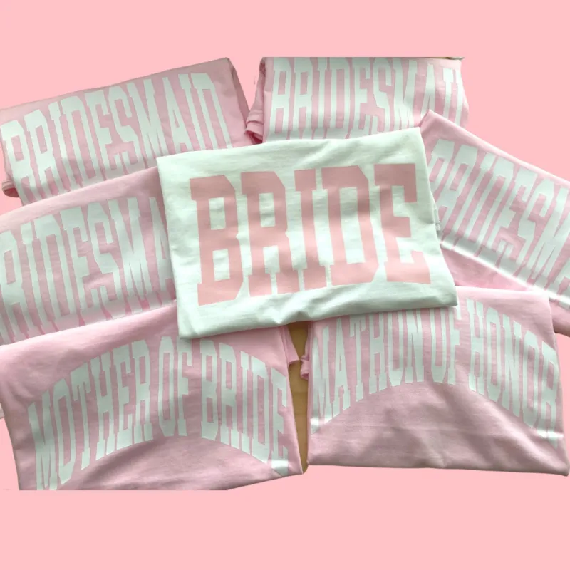BRIDAL PARTY GROUP BUNDLE [GIANT TEXT TEES] sold by PRIVATE PARTY