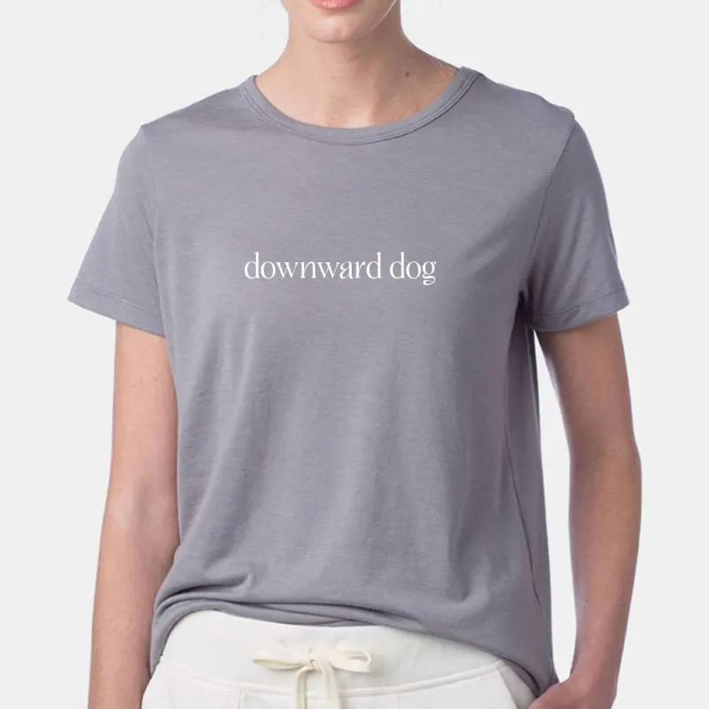 DOWNWARD DOG [WOMENS EARTHLEISURE TEE] sold by PRIVATE PARTY
