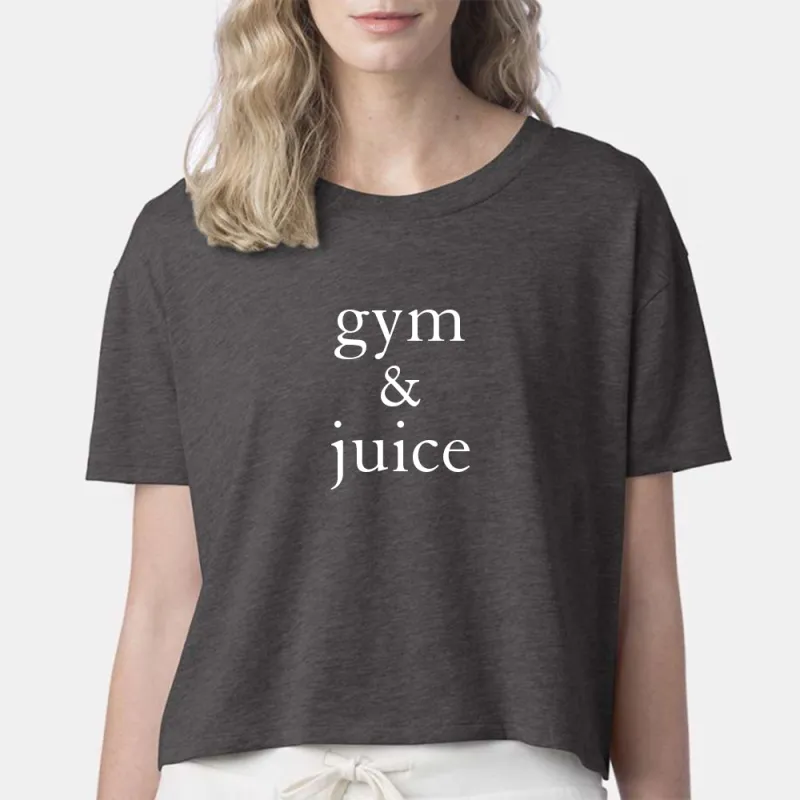 GYM & JUICE [FLOWY CROP TEE] sold by PRIVATE PARTY