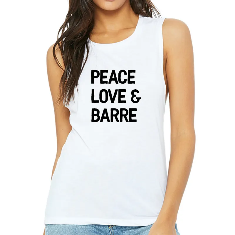PEACE LOVE & BARRE [WOMEN'S MUSCLE TANK] sold by PRIVATE PARTY