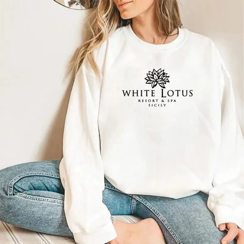 White Lotus Resort & Spa Sicily [UNISEX CREWNECK SWEATSHIRT] sold by PRIVATE PARTY