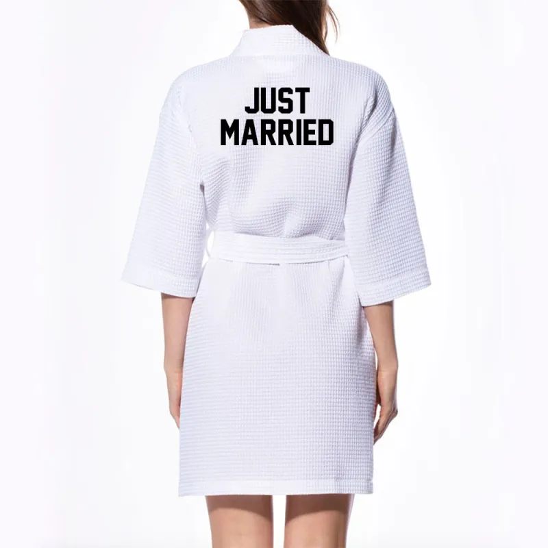 JUST MARRIED [ KIMONO WAFFLE ROBE] sold by PRIVATE PARTY