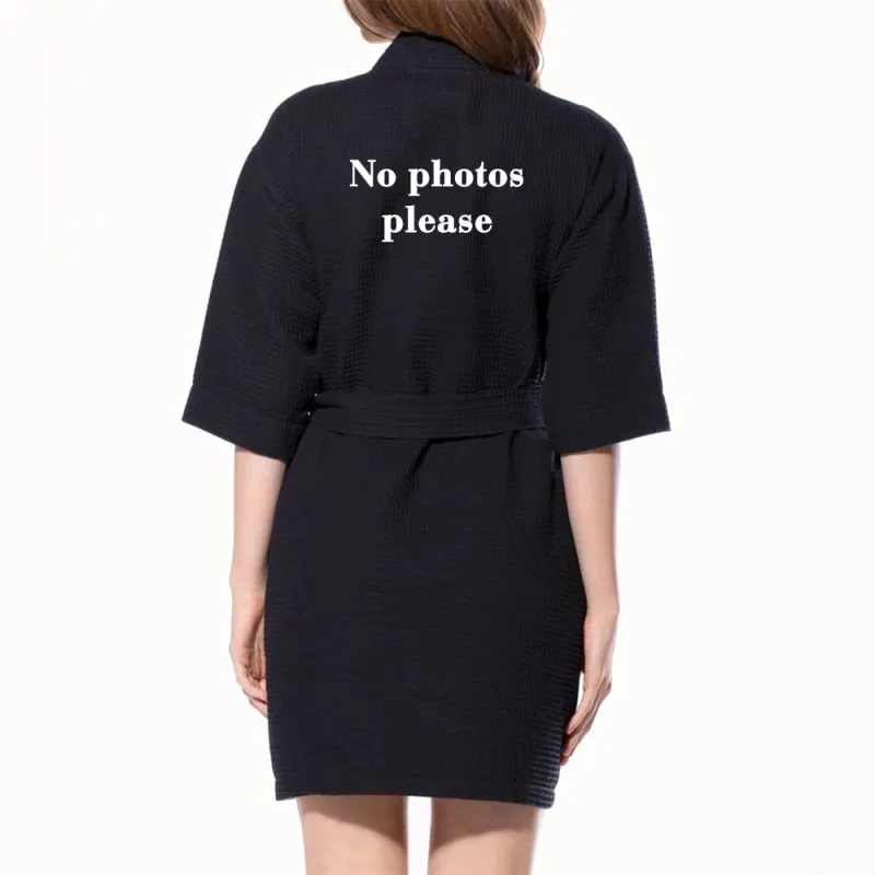 NO PHOTOS PLEASE [ KIMONO WAFFLE ROBE] sold by PRIVATE PARTY
