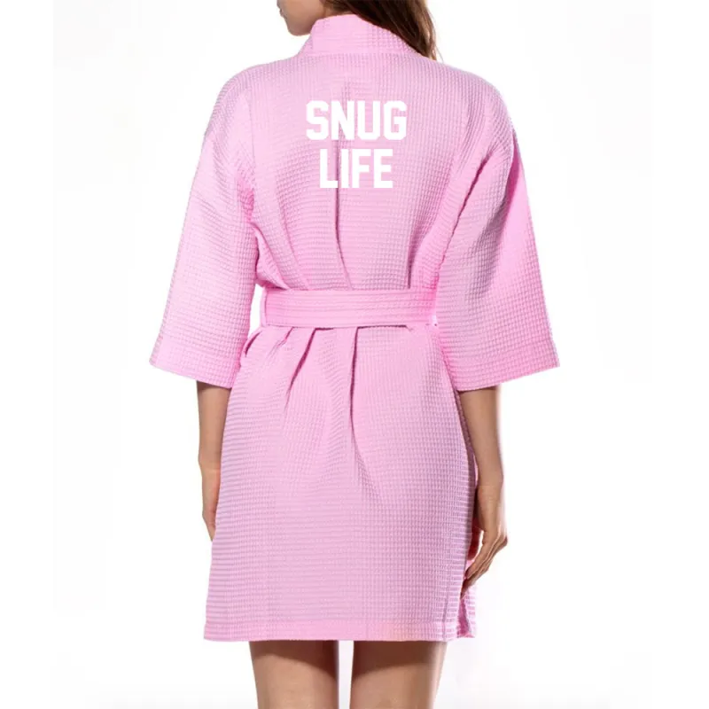 SNUG LIFE [ KIMONO WAFFLE ROBE] sold by PRIVATE PARTY