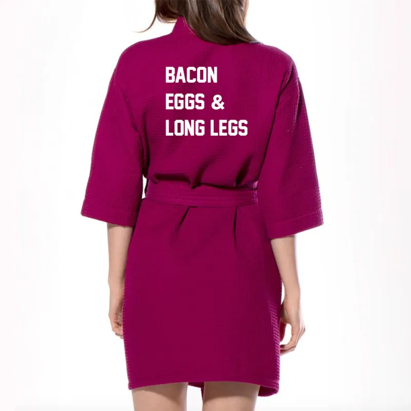 BACON EGGS & LONG LEGS [ KIMONO WAFFLE ROBE] sold by PRIVATE PARTY