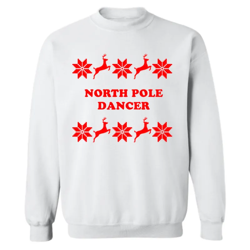 NORTH POLE DANCER [UNISEX CREWNECK SWEATSHIRT] made by PRIVATE PARTY