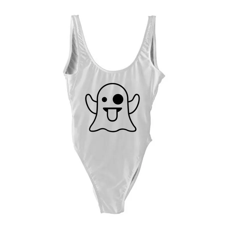Ghost Emoji Costume [SWIMSUIT] sold by PRIVATE PARTY
