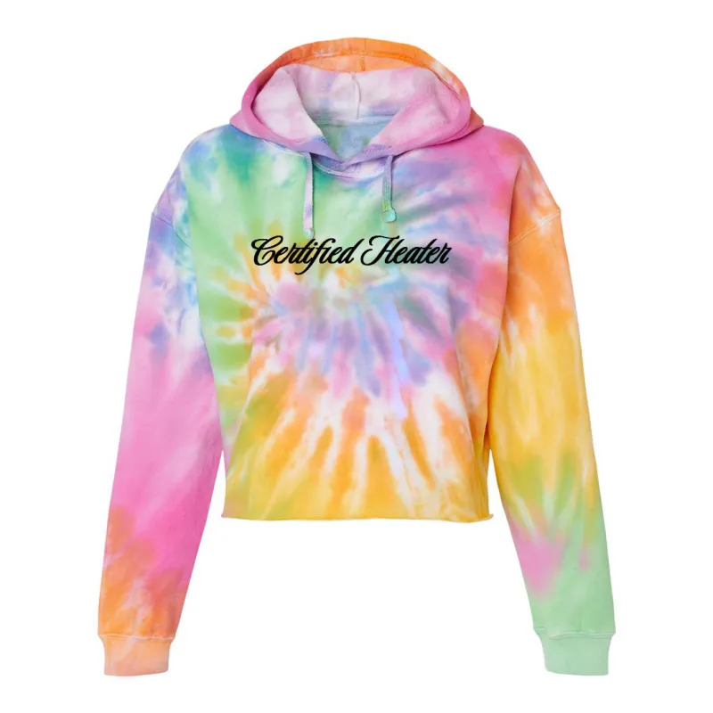 CERTIFIED HEATER [TIE DYE CROP HOODIE] sold by PRIVATE PARTY