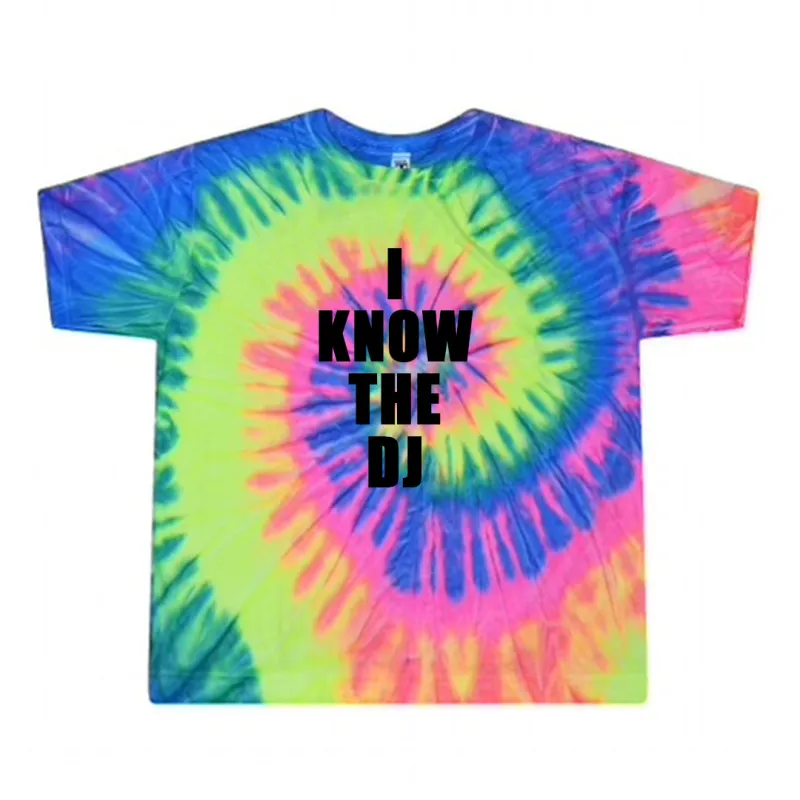 I KNOW THE DJ [TIE DYE CROP TEE] sold by PRIVATE PARTY