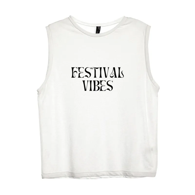 FESTIVAL VIBES [WOMEN'S MUSCLE TANK] sold by PRIVATE PARTY