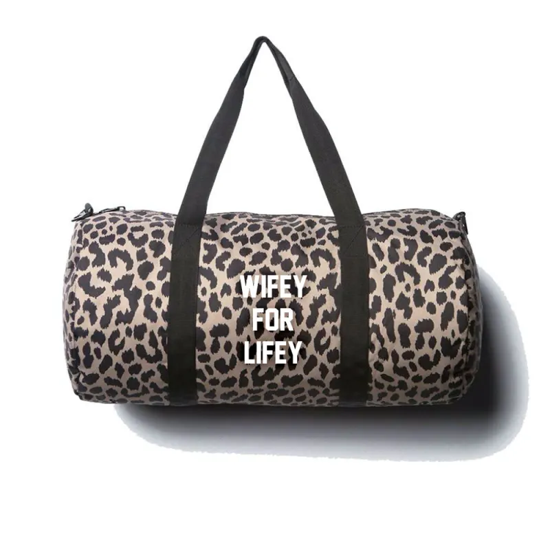 WIFEY FOR LIFEY [DAY TRIPPER DUFFEL BAG // CHEETAH] sold by PRIVATE PARTY